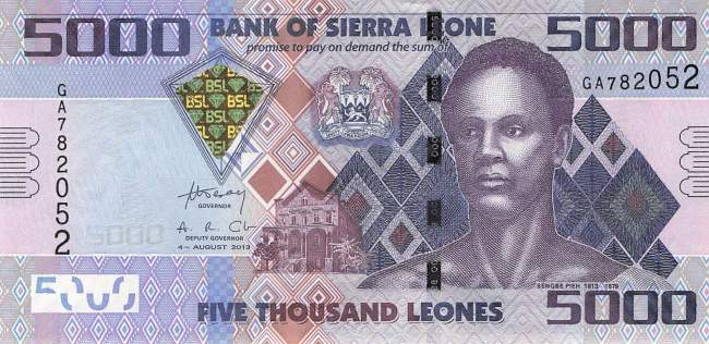 Sierra Leone p32b 5000 Leones 2013